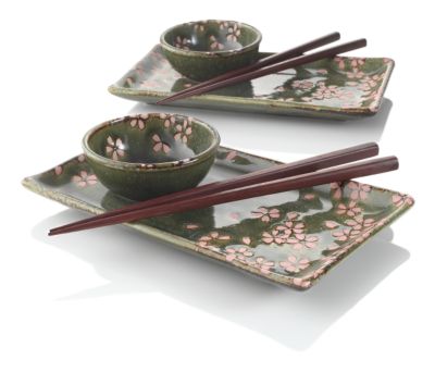 Green Cherry Blossom Sushi Set